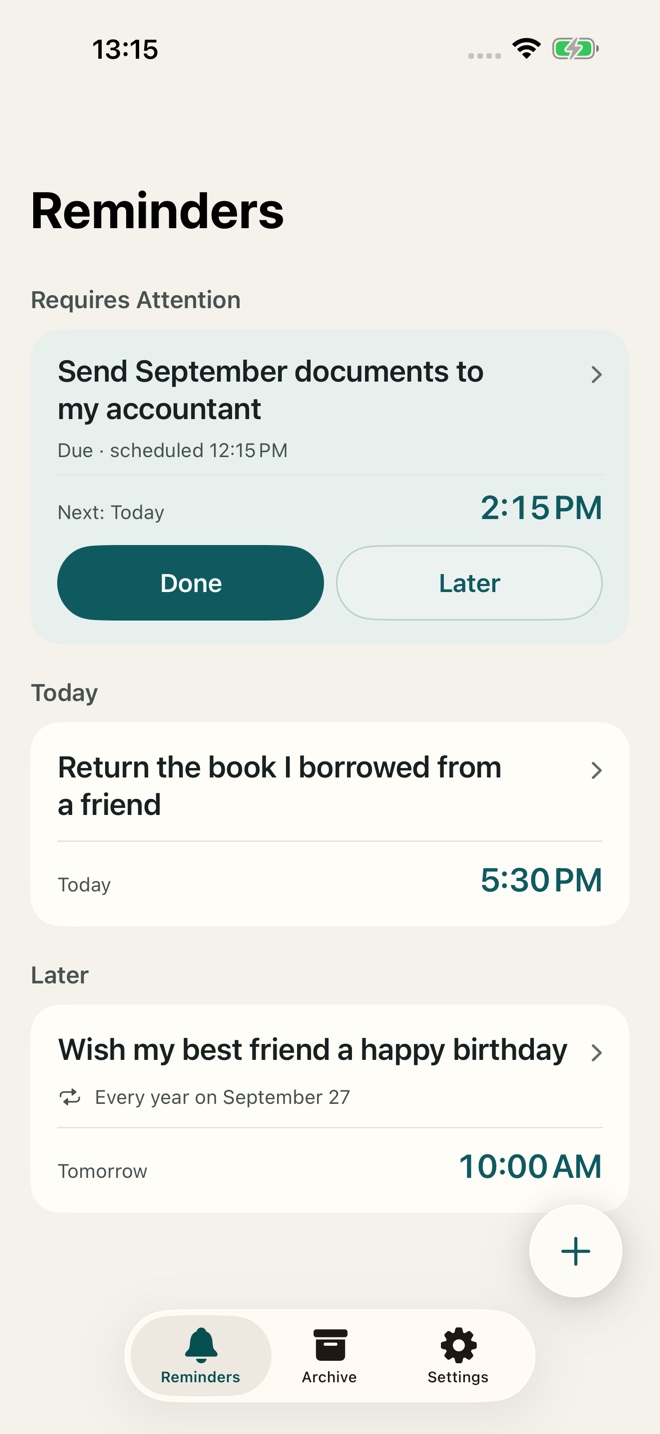 TillYouDo app example: Notifications & troubleshooting