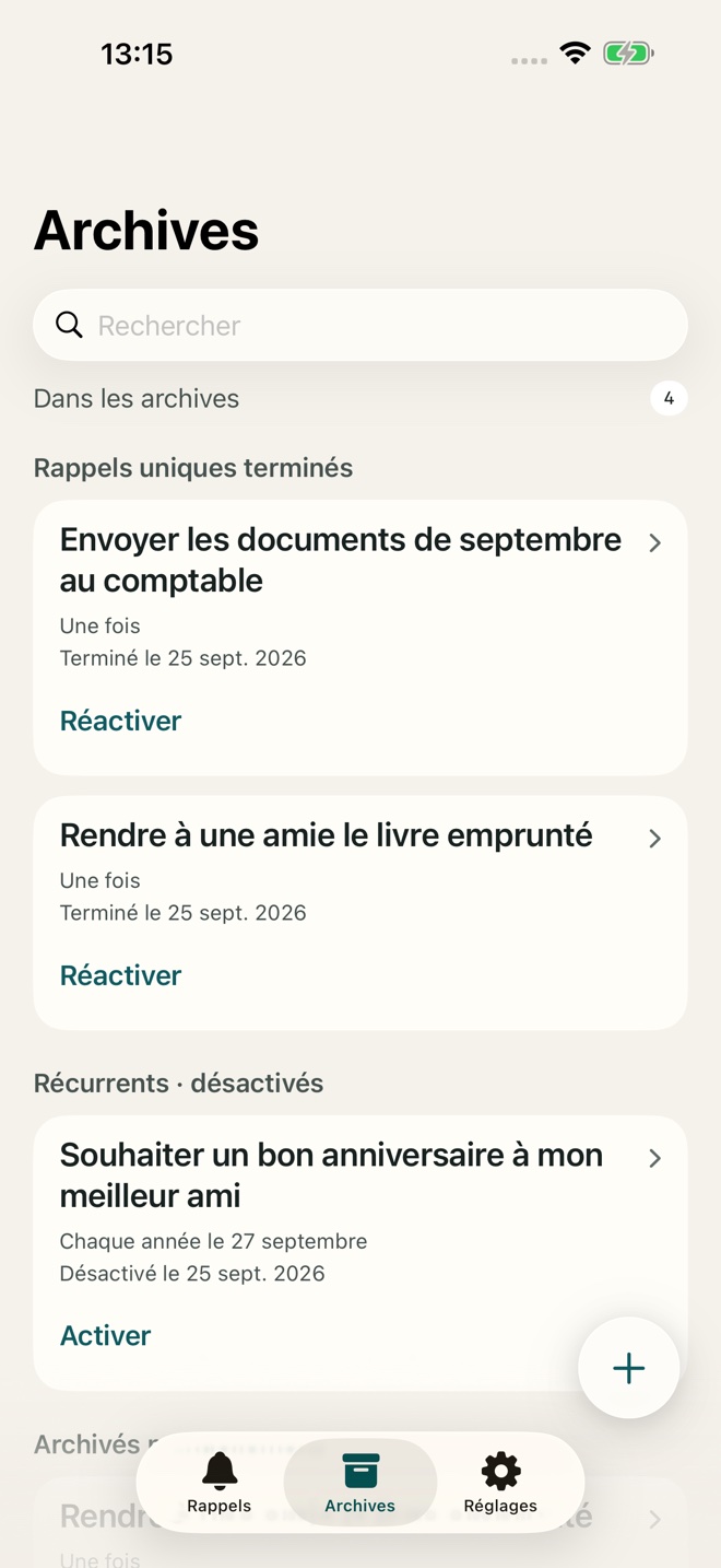 Des rappels archivés prêts à resservir.